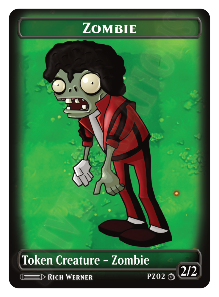 MTG Custom art Tokens Bundle 9 Zombies Tribal Cards [PVZ] | SliverCreations